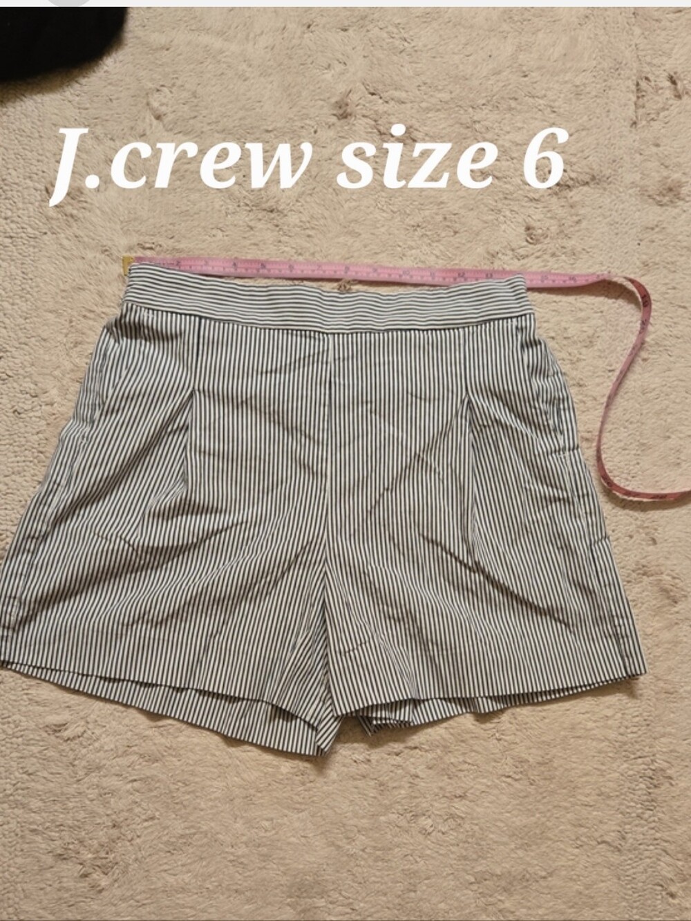 J.crew Blue And White Stripes Shorts Size 6